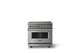 Viking® 5 Series 36" Stainless Steel Pro Style Induction Range with Brushed Brass Trim-3