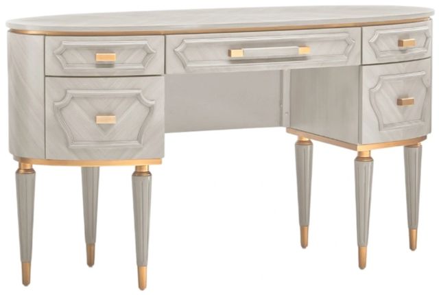 Michael Amini® St. Charles Dove Gray Vanity Table-0
