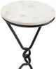 Crestview Collection Sussex White Drink Table with Black Base-1