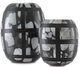 Currey & Company Schiappa 2-Piece Black/Grey Glass Vases Set-0