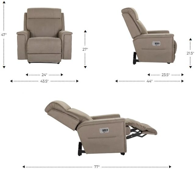 La-Z-Boy® Ace Tawny Power Wall Recliner with Headrest and Lumbar-2
