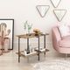 Zuo® Modern Benjamin Gold Coffee Table with Steel Frame -4