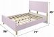 ACME Furniture Gaines Pink High Gloss Full Panel Bed-3