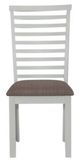 Liberty Furniture Brook Bay Gray/Textured White Ladder Back Side Chair-2