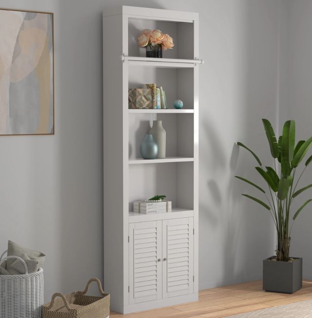 Parker House® Boca Cottage White 32" Open Top Bookcase-1