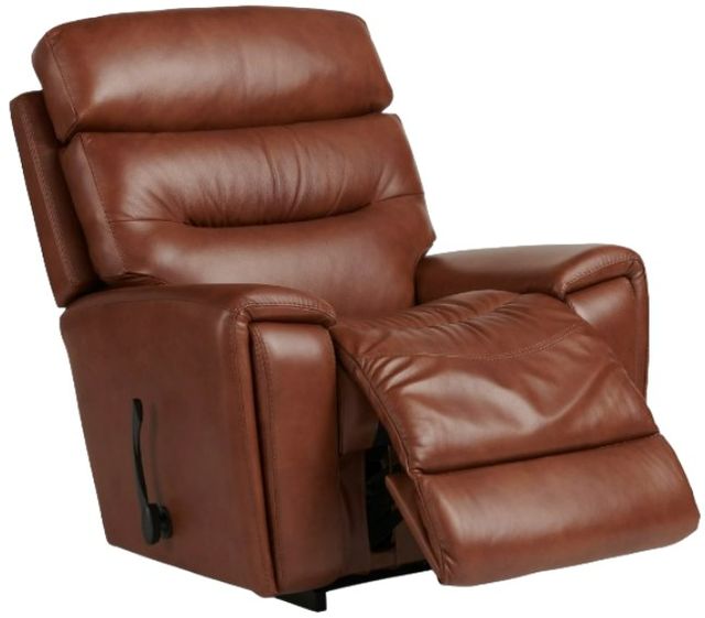 La-Z-Boy® Soren Cognac Leather Manual Rocking Recliner-1