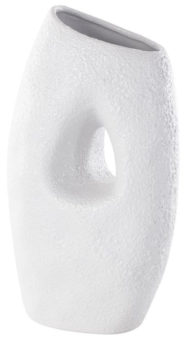 Deco Marche White Abstract Textured Vase-0
