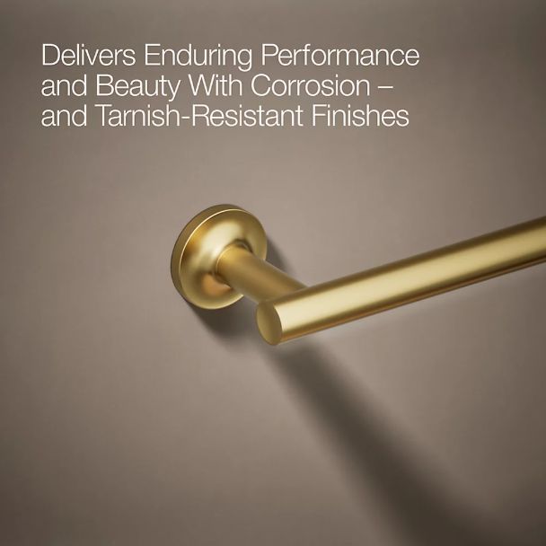 KOHLER® Purist® Vibrant Brushed Moderne Brass 24" Towel Bar-4