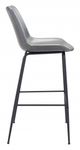 Zuo® Byron Gray Bar Chair-2