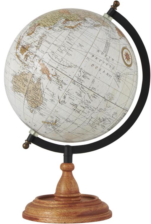 Deco Marche Brown 13" Globe-2
