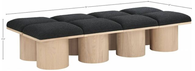 Meridian Furniture Pavilion Black/Natural 72" Modular Bench Set-2