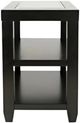 Jofran Inc. Urban Icon Glass Top Chairside Table with Black Base-2