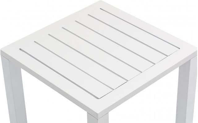 Meridian Furniture Maldives White Aluminum Outdoor End Table-2