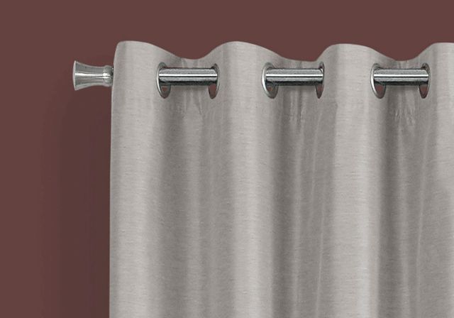 Monarch Specialties Inc. 2-Piece Silver 52" x 95" Solid Blackout Curtain Panel Set-4