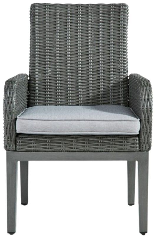 Signature Design by Ashley® Elite Park 2-Piece Gray Outdoor Aluminum/Fabric/Wicker Arm Chair-2
