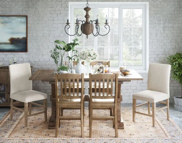 Jofran Inc. Carlyle Crossing Brown Slatback Counter Stool-1