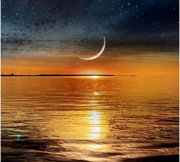 Classy Art New Moon Horizon Wall Art-0