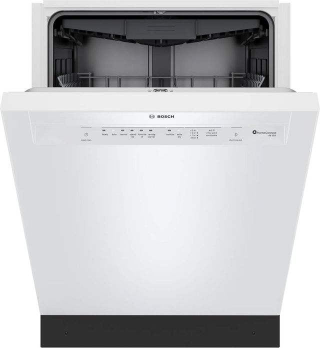 Bosch® 300 Series 24" White Front Control Built-In Dishwasher-4