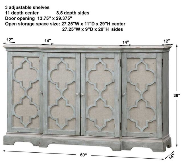 Uttermost® Sophie Sea Gray Cabinet-2