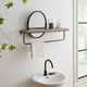 Linon Opal Black/Natural Wall Shelf-1