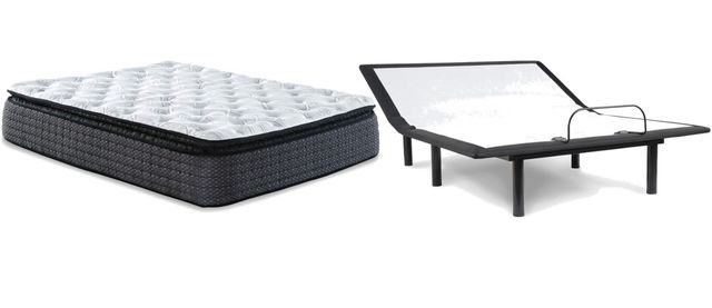 Sierra Sleep® by Ashley® Limited Edition 2-Piece Hybrid Plush and Adjustable Base Queen Mattress Set-0
