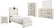 Signature Design by Ashley® Cambeck 5-Piece Whitewash Twin Panel Bed Set-0