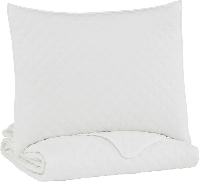Signature Design by Ashley® Ryter White King Coverlet Set-0