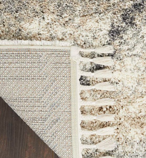 Nourison Home™ Oslo Shag Ivory/Gray 5'x8' Style 1 Area Rug-3