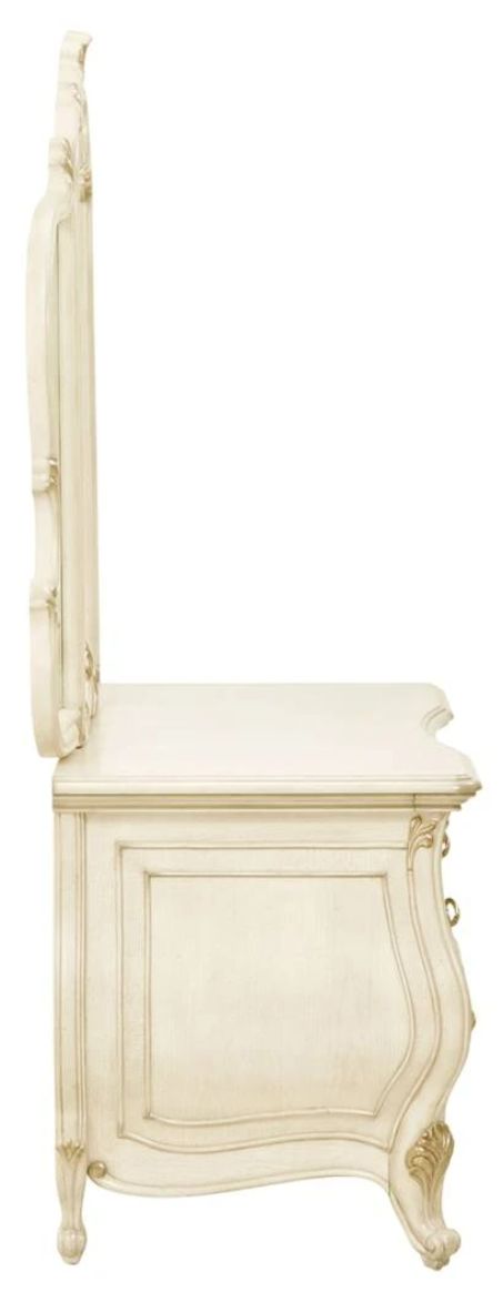 Michael Amini® Platine De Royale Champagne Vanity Desk and Mirror-3