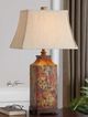Uttermost® Colorful Flowers Burnished Walnut Table Lamp-1