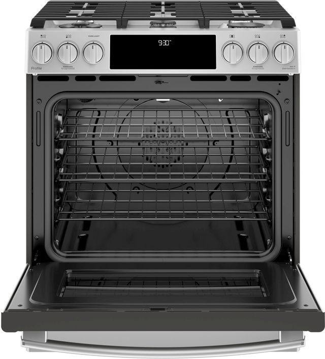GE Profile™ 30" Stainless Steel Slide-In Front Control Gas Range-2