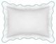 Laura Park Designs Scalloped Blue/White Cotton 20"x26" Euro Sham-0