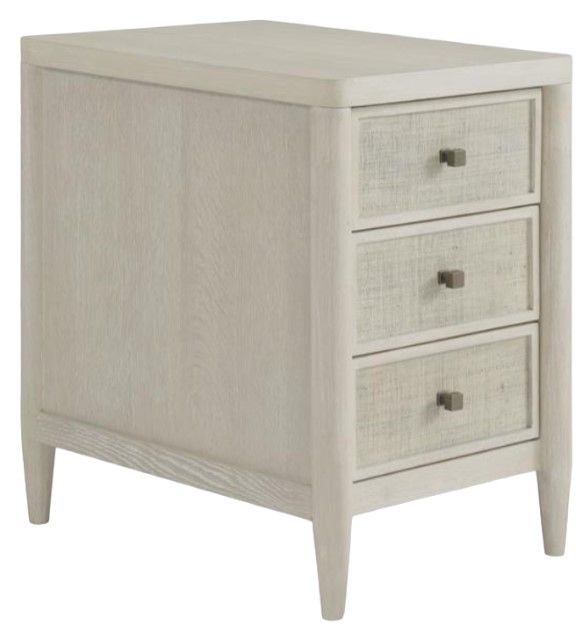 Riverside Furniture Maren White Sand Chairside Table