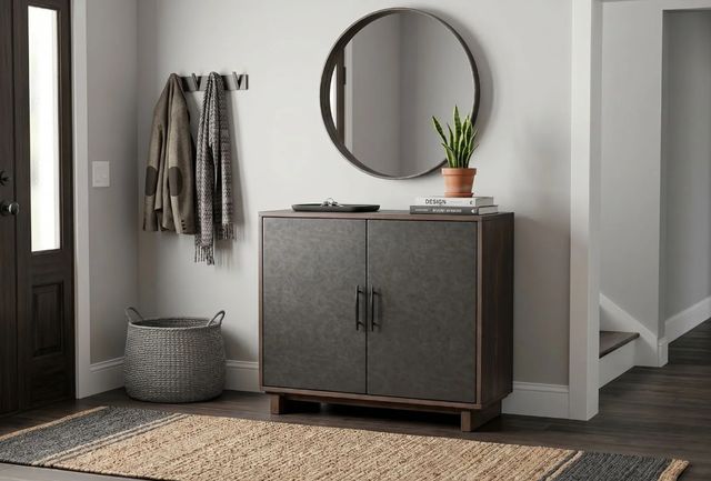 Sunny Designs™ Malibu Ronan Charcoal/Weathered Rum Accent Cabinet-2
