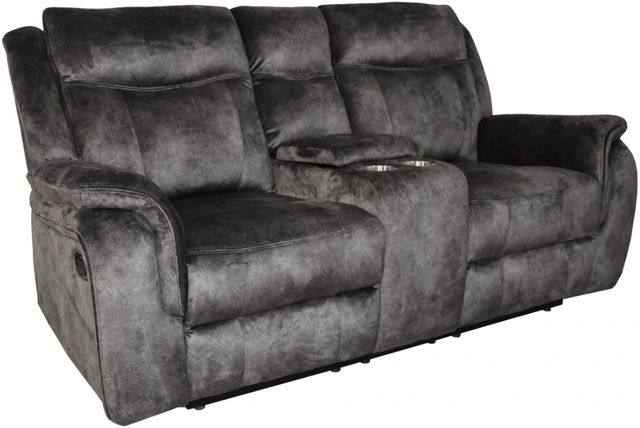 New Classic® Home Furnishings Park City Slate Dual Manual Reclining Loveseat-0
