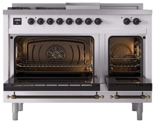 Ilve® Nostalgie II Series 48" Custom RAL Color Pro Style Dual Fuel Range-1