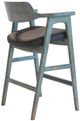 Nest Home Collections Wagner Distressed Blue Bar Chair-3