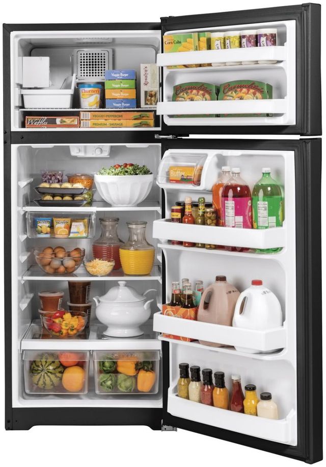 GE® 28" 17.5 Cu. Ft. Black Top Freezer Refrigerator-4