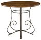 Powell® Hamilton Medium Cherry Gathering Table with Bronze/Matte Pewter Base-1
