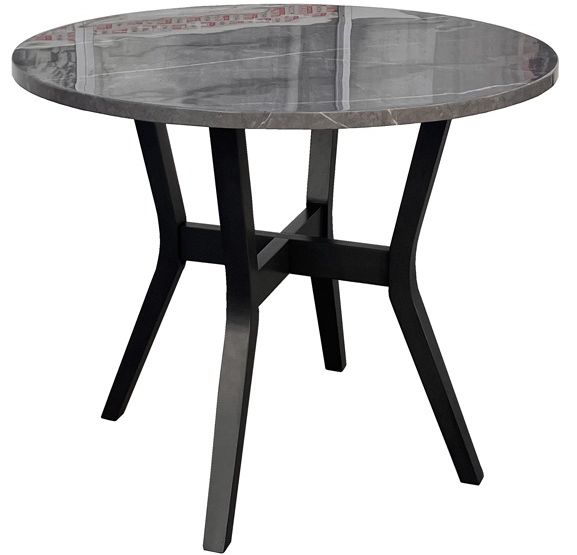 American Wholesale Furniture Shannon 5-Piece Black/Gray Counter Height Dining Set-1
