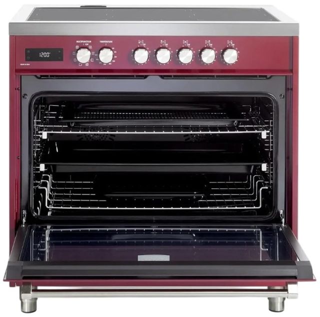 Verona® Ultima 36" Burgundy Pro Style Induction Range-1