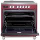 Verona® Ultima 36" Burgundy Pro Style Induction Range-1