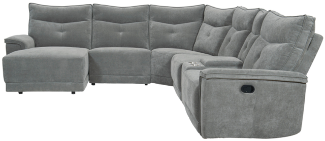 Homelegance® Tesoro 6-Piece Dark Gray Manual Reclining Modular Sectional and Chaise-0