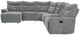 Homelegance® Tesoro 6-Piece Dark Gray Manual Reclining Modular Sectional and Chaise-0