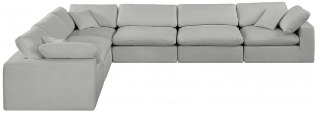 Meridian Furniture Comfy 6-Piece Gray Sectional -1