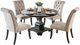 Furniture of America® Nerissa 5-Piece Antique Black/Beige Dining Table Set-0