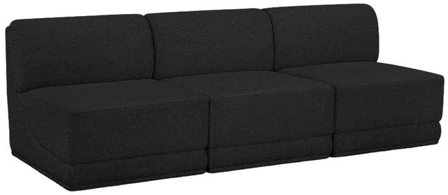 Meridian Furniture Ollie 3-Piece Black Sofa-0