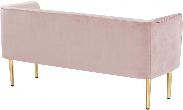 Meridian Furniture Audrey Pink Velvet Accent Bench -1