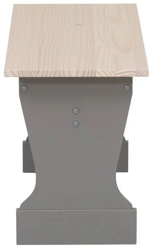 Linon Norah Gray/Maple 40" Trestle Table-4