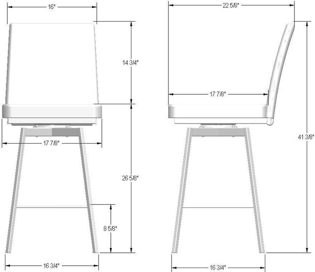 Amisco Customizable Dorian Swivel Counter Stool-2